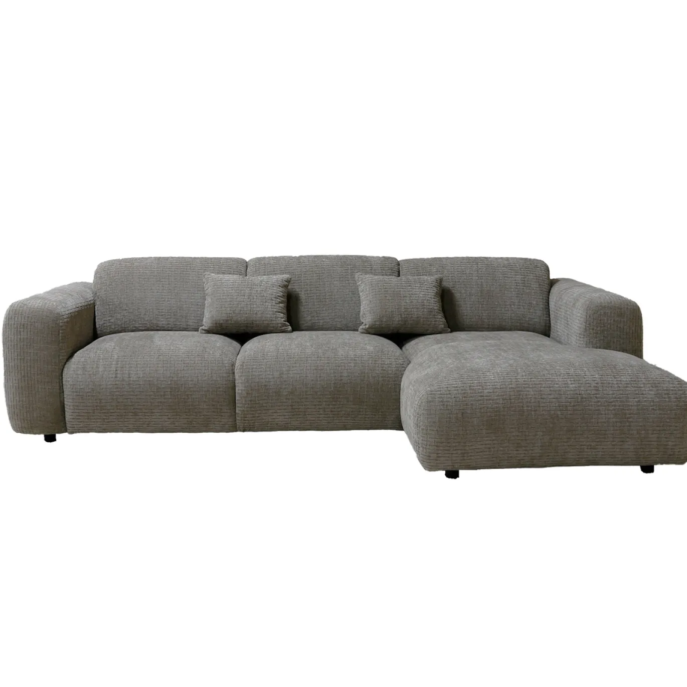 Chaise Longue Bank Dijon 3-zits Rechts Taupe - Giga Meubel