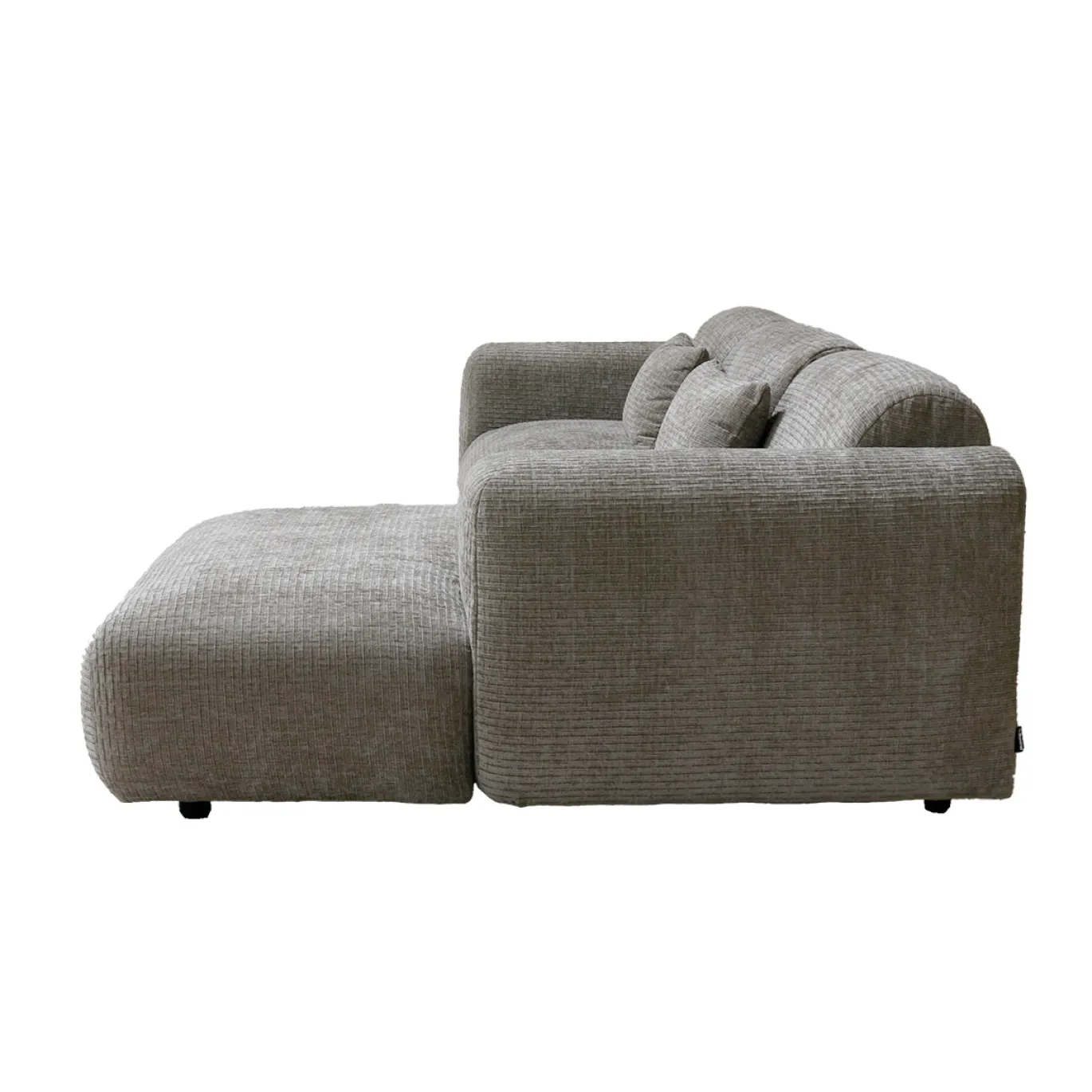 Chaise Longue Bank Dijon 3-zits Rechts Taupe - Giga Meubel