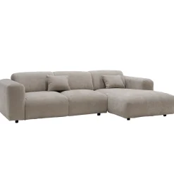 Chaise Longue Bank Dijon 3-zits Rechts Beige - Giga Meubel