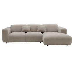 Chaise Longue Bank Dijon 3-zits Rechts Beige - Giga Meubel