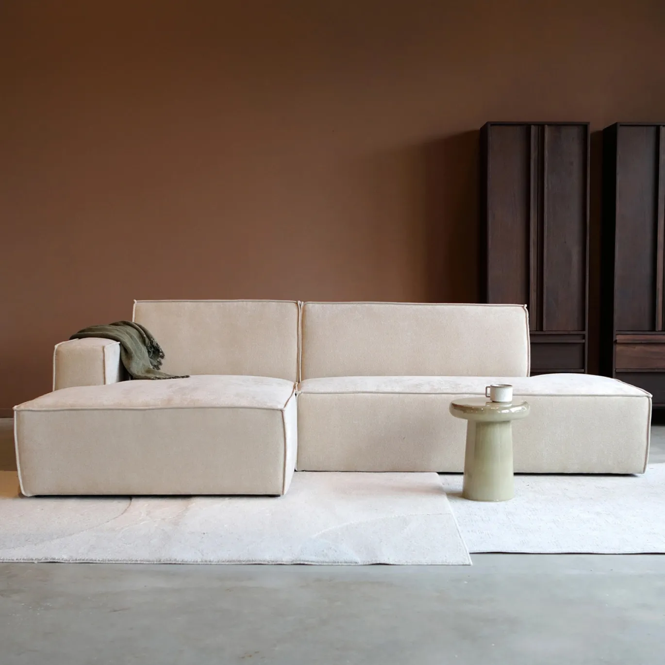 Chaise Longue Bank Enzo Links Melody Beige