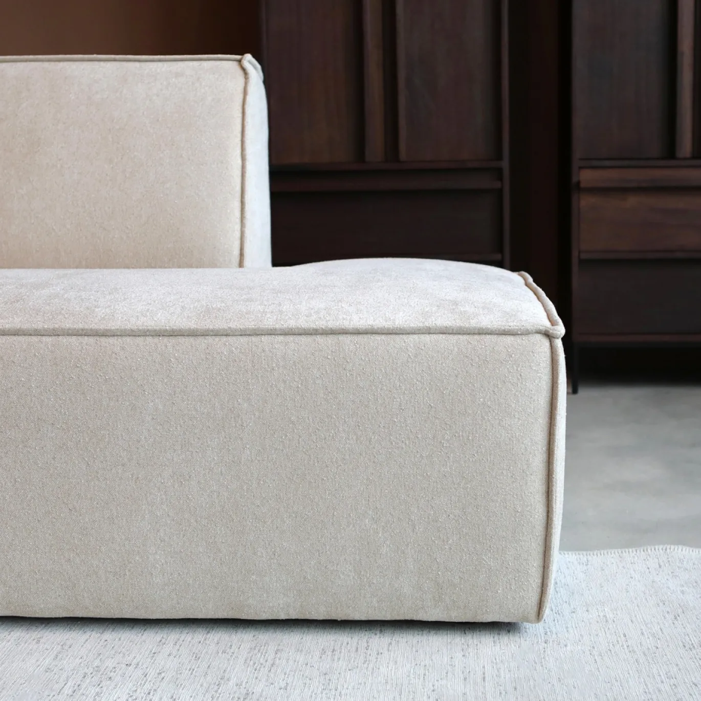 Chaise Longue Bank Enzo Links Melody Beige