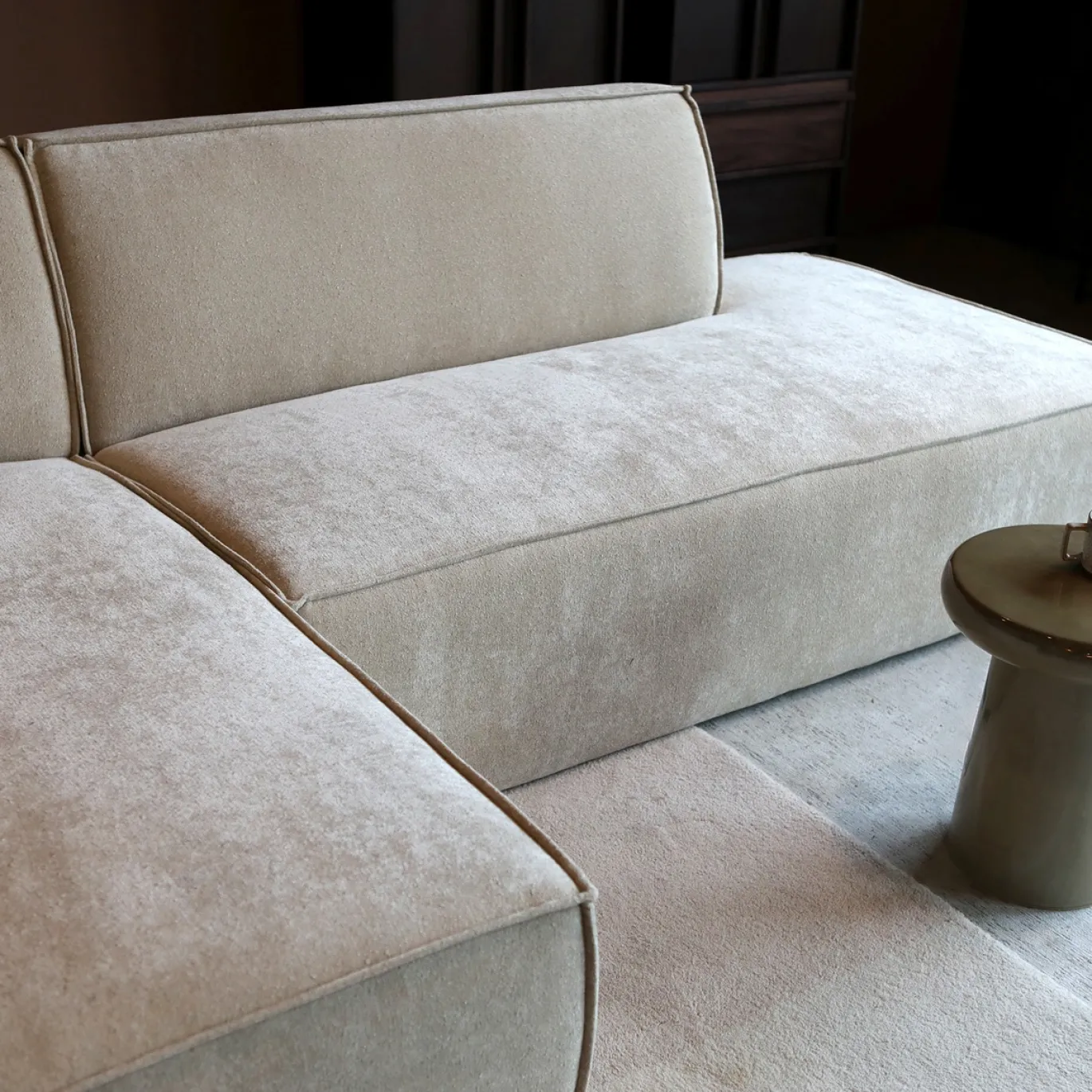 Chaise Longue Bank Enzo Links Melody Beige