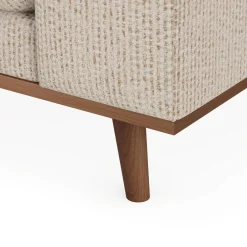 Chaise Longue Bank Harper 3-Zits Silencio Beige Links - Giga Meubel