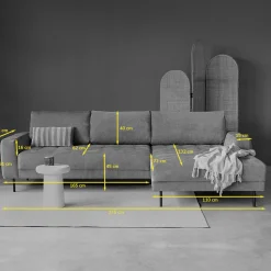 Chaise Longue Bank Oreo Rechts Legend Naturel