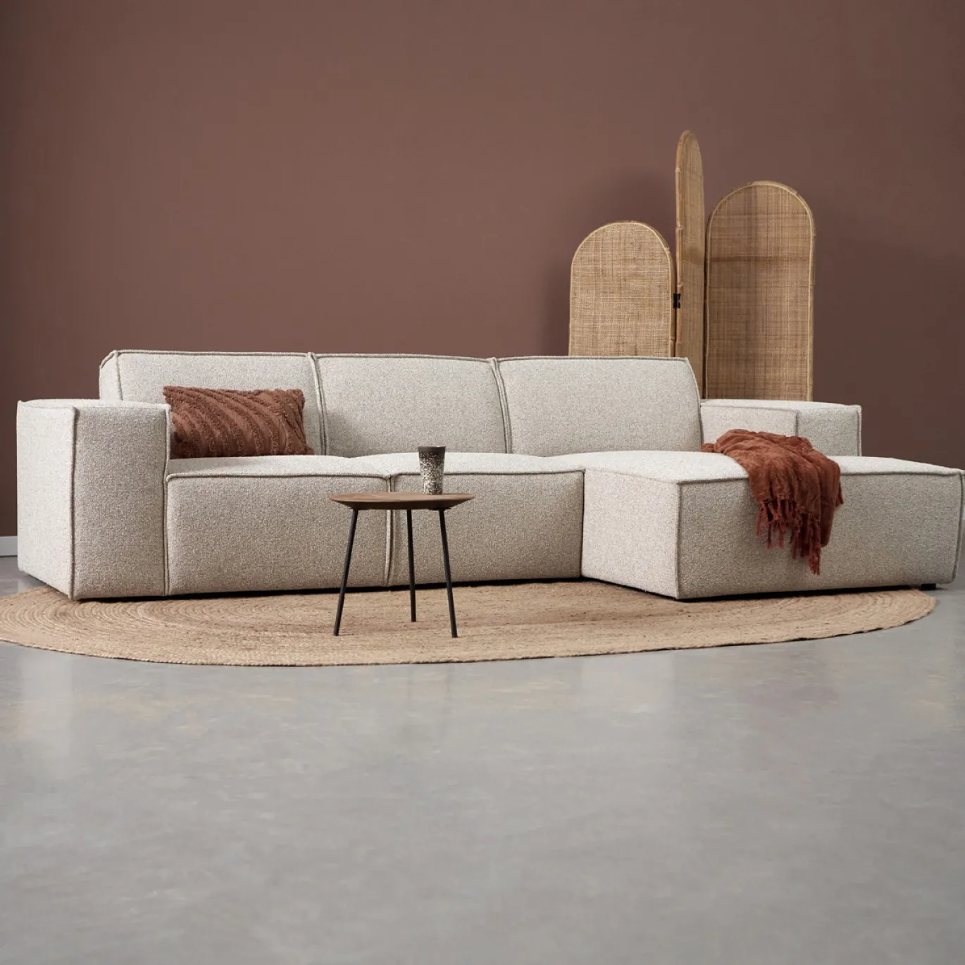 Chaise Longue Bank Play Rechts Serenity Beige