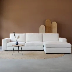 Chaise Longue Bank Uno Rechts Modesto Lichtgrijs