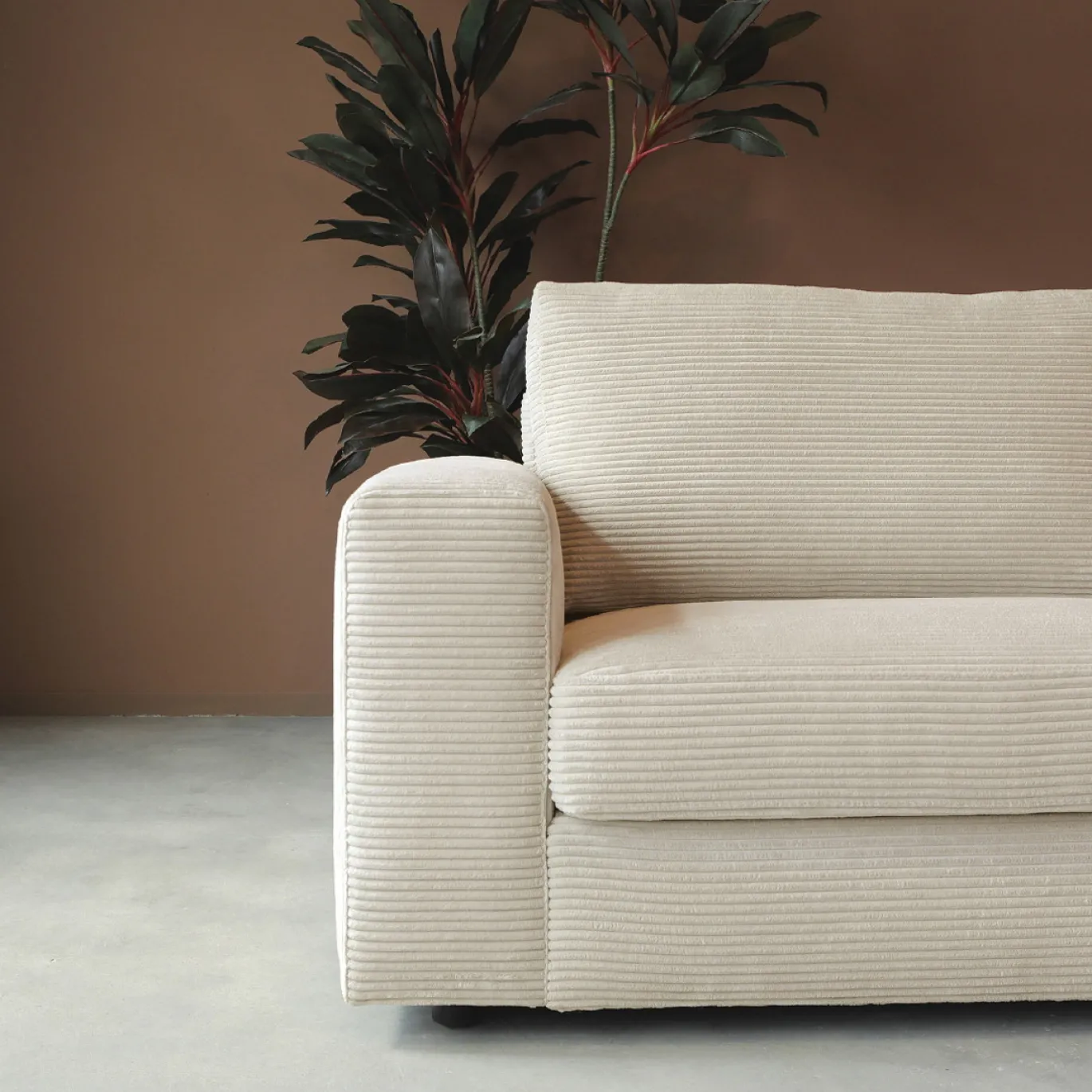 Chaise Longue Bank Uno Rechts Lincoln Beige