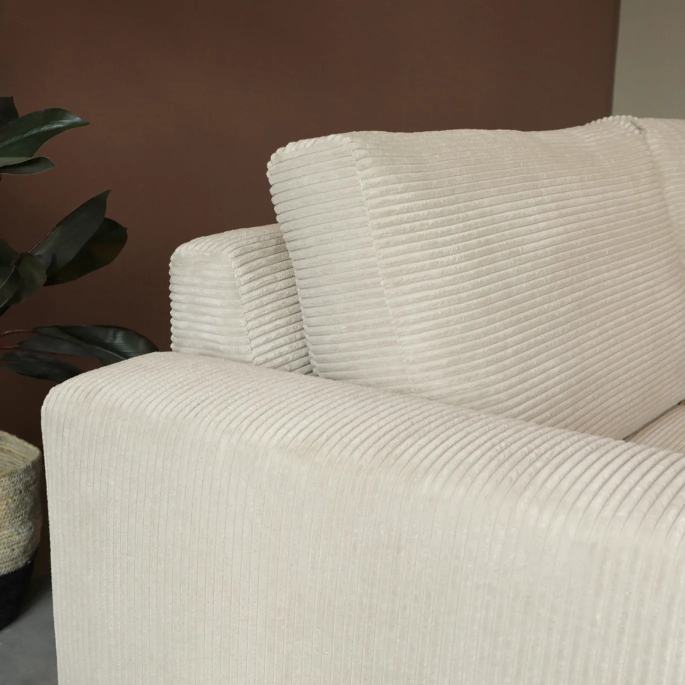 Chaise Longue Bank Uno Rechts Lincoln Beige
