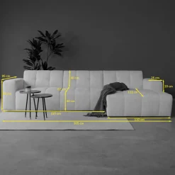 Chaise Longue Bank Wave Rechts Modesto Donkergroen
