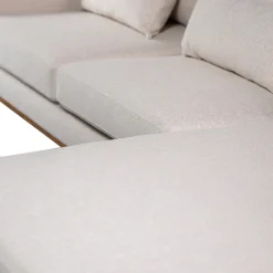 Chaise Longue Bank 3-Zits Grande Japandi Beige Rechts - Giga Meubel