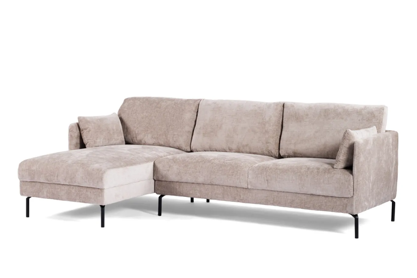 Chaise Longue Bank 3-Zits Links Pablo Perfect Harmony Champagne - Giga Meubel