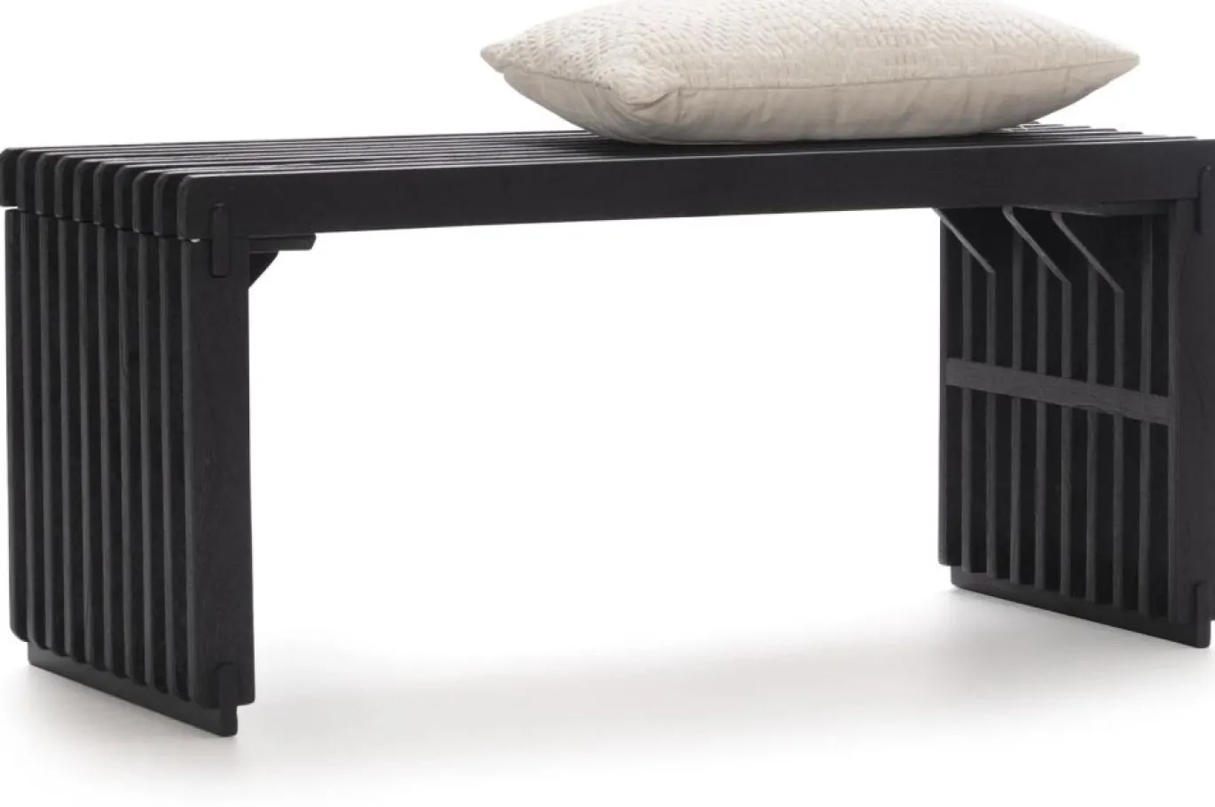 Coco Maison Bankje Lino Zwart 96cm