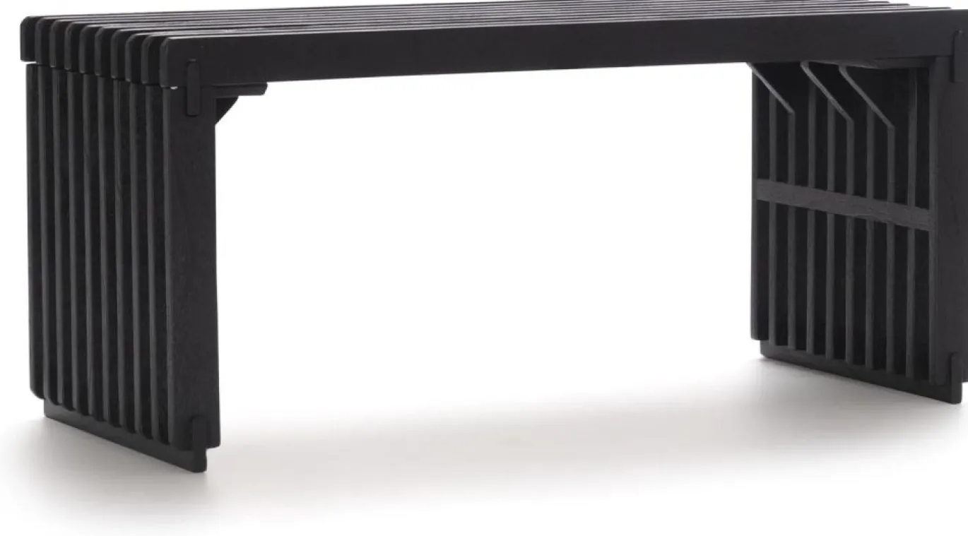 Coco Maison Bankje Lino Zwart 96cm