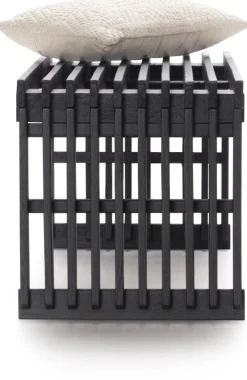 Coco Maison Bankje Lino Zwart 96cm