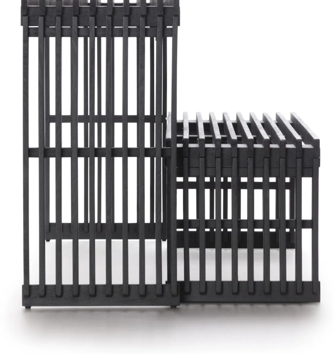 Coco Maison Bankje Lino Zwart 96cm