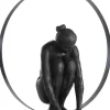 Coco Maison Beeld Circle Lady 54cm Zwart