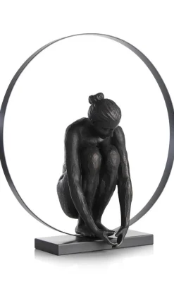 Coco Maison Beeld Circle Lady 54cm Zwart