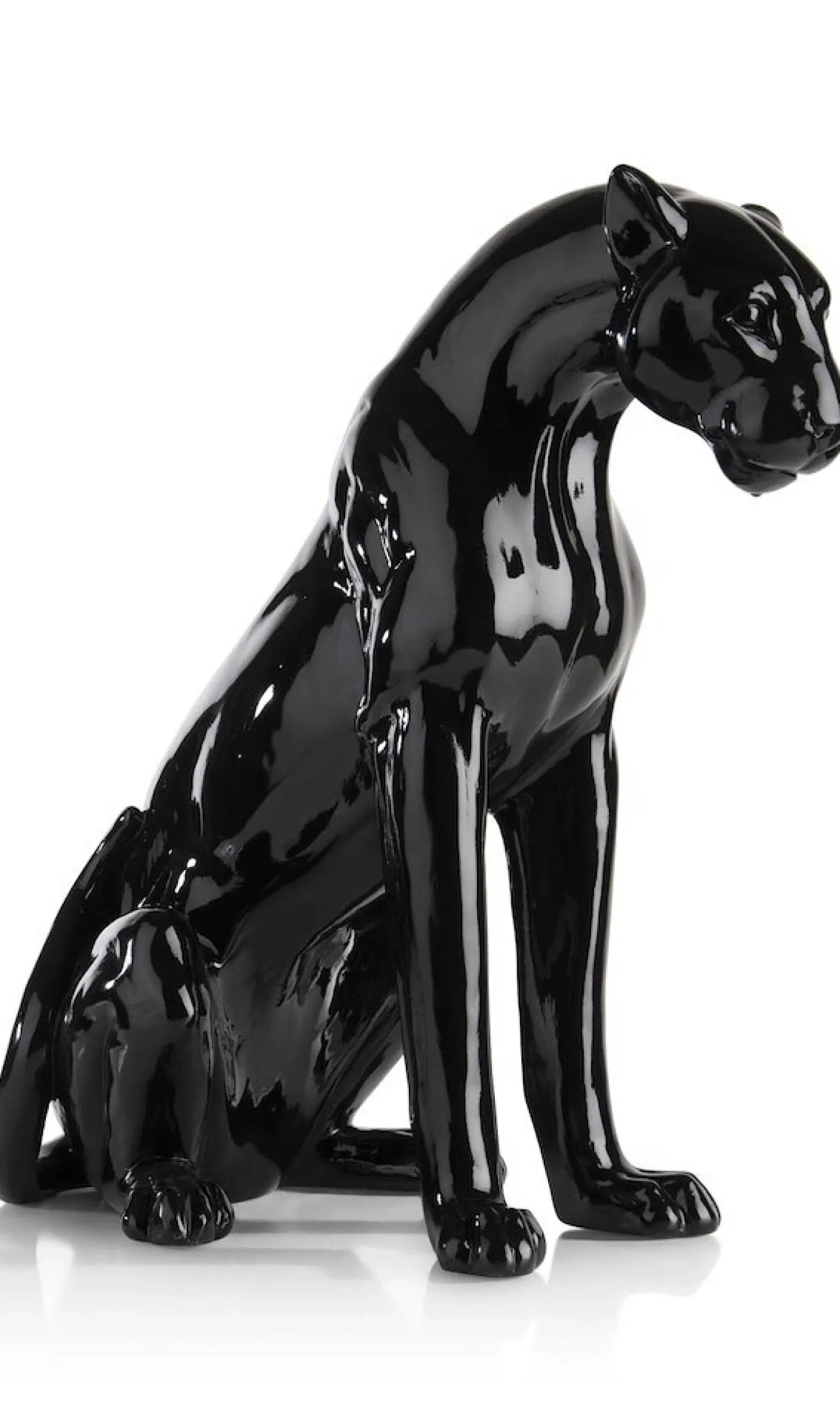 Coco Maison Beeld Sitting Leo 47cm Zwart