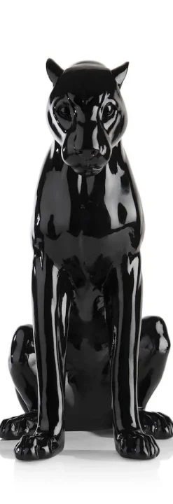 Coco Maison Beeld Sitting Leo 47cm Zwart