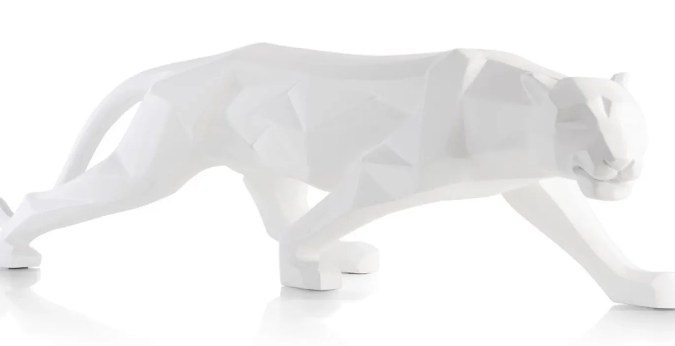 Coco Maison Beeld Walking Leo 23,5cm Wit