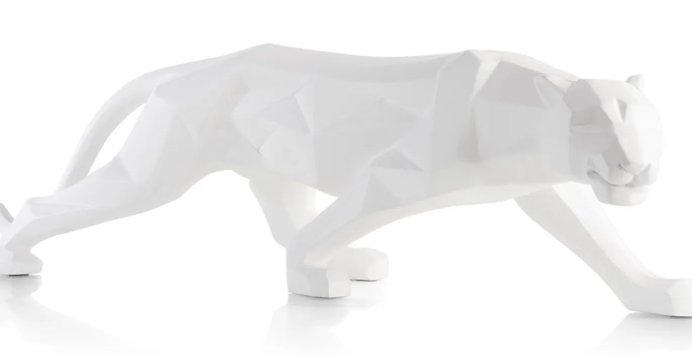 Coco Maison Beeld Walking Leo 23,5cm Wit