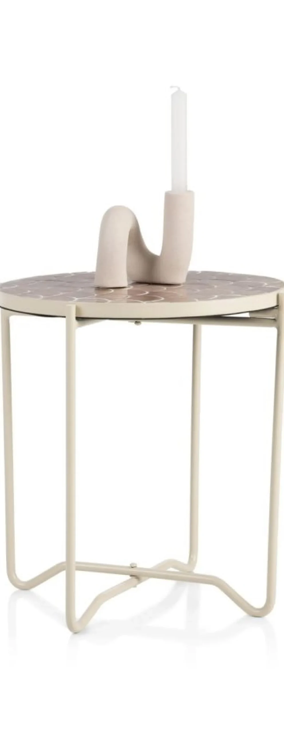 Coco Maison Bijzettafel Bento Taupe Ø43cm