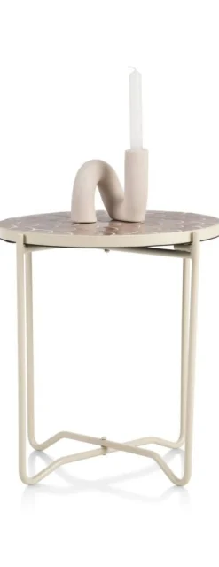 Coco Maison Bijzettafel Bento Taupe Ø43cm