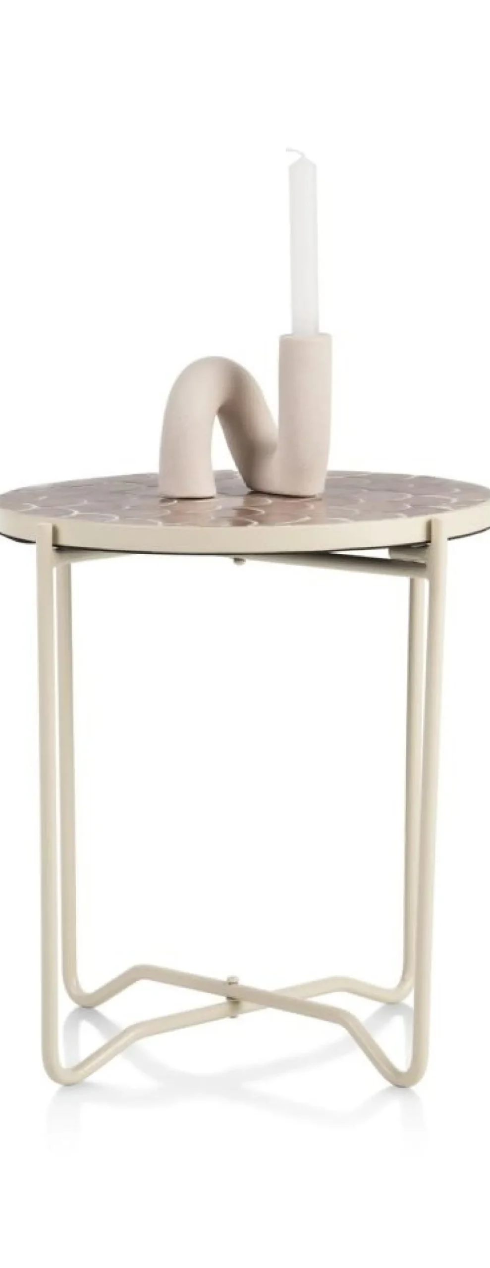 Coco Maison Bijzettafel Bento Taupe Ø43cm