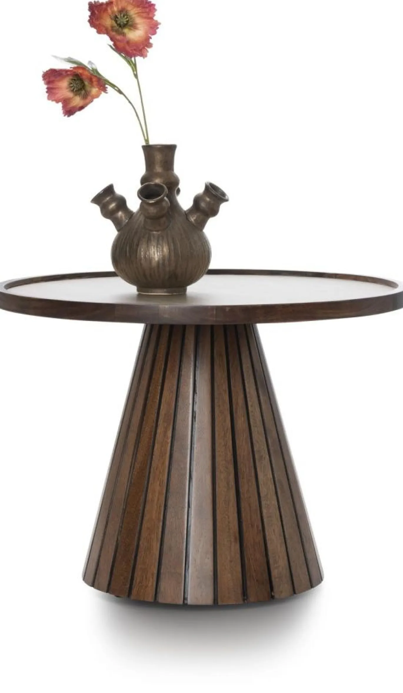 Coco Maison Bijzettafel Cleo Bruin Ø60cm