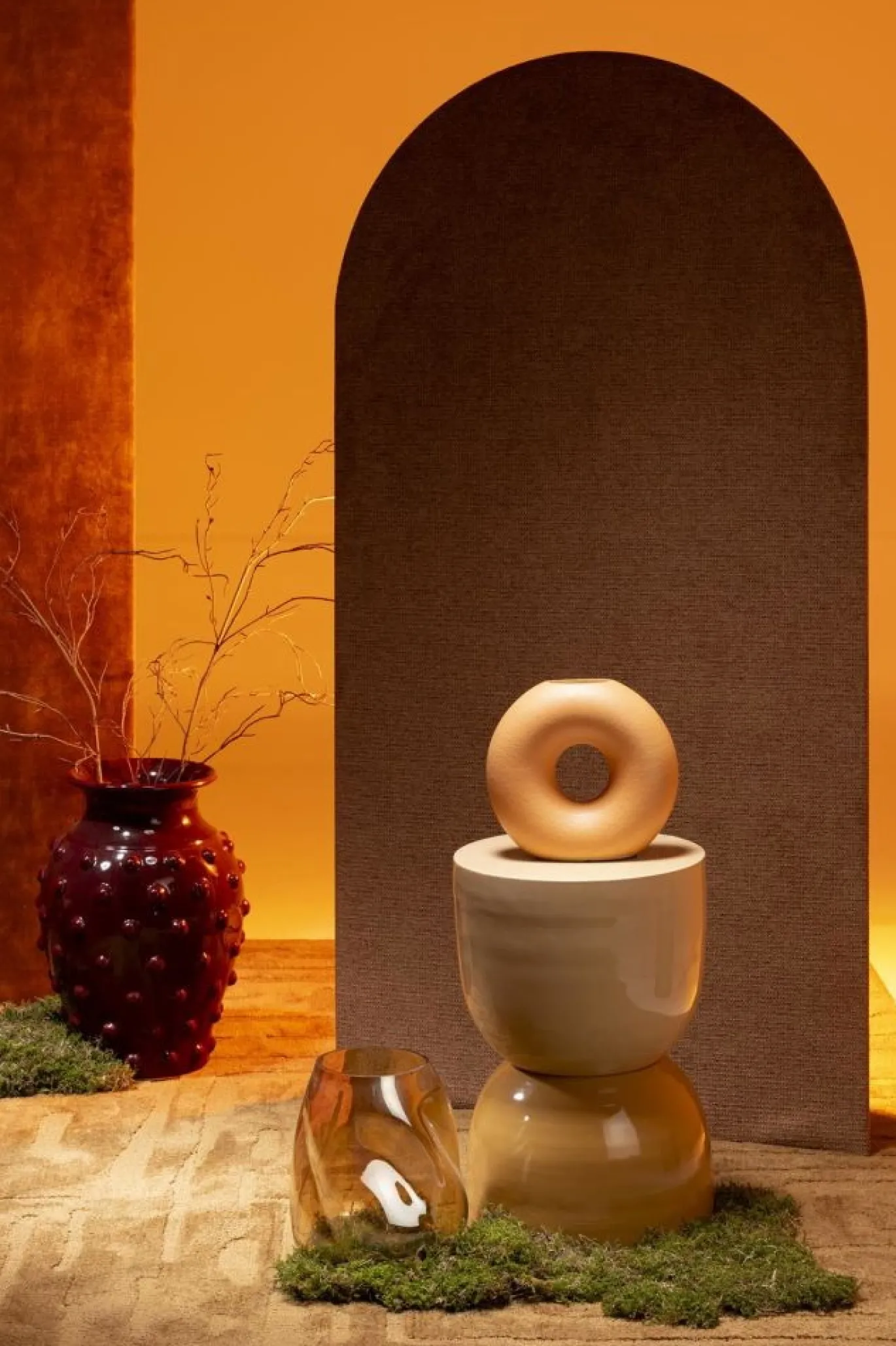 Coco Maison Bijzettafel Pleun Geel Ø32cm