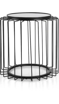 Coco Maison Bijzettafel Riv Ø45cm Zwart