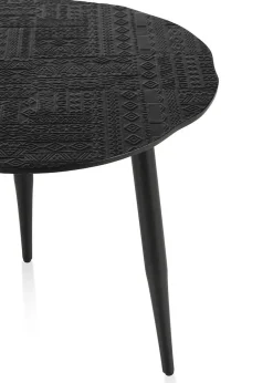 Coco Maison Bijzettafel Vica Ø70cm Zwart