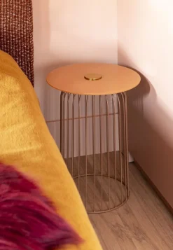 Coco Maison Bijzettafel Zora Oranje Ø40cm