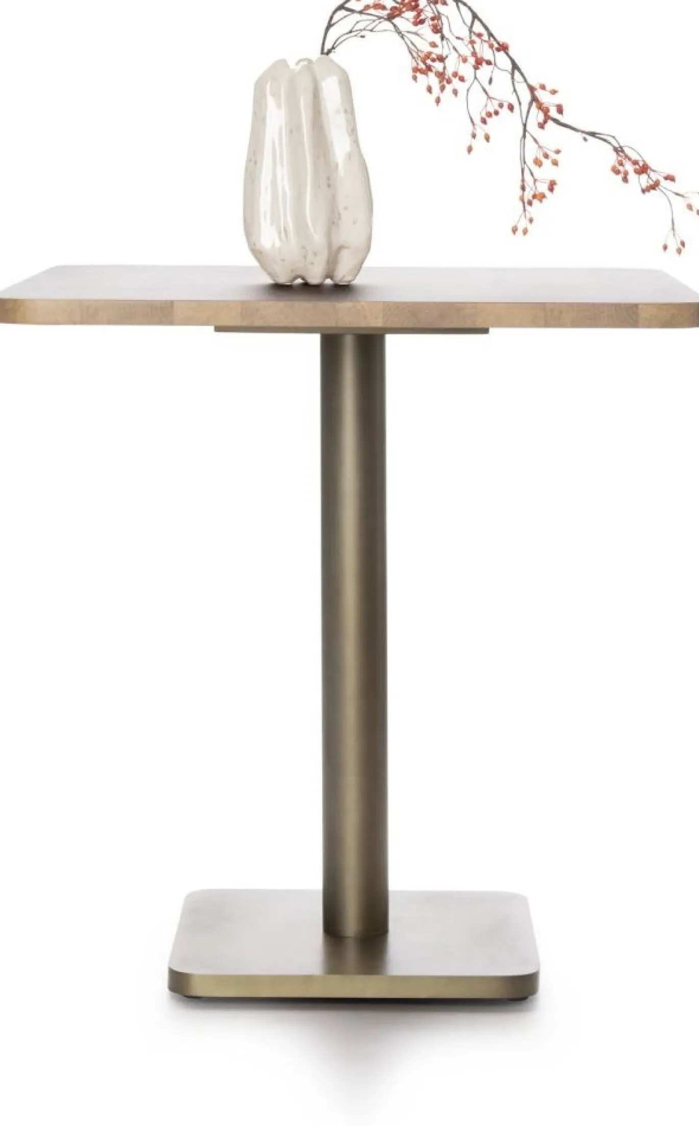 Coco Maison Bistrotafel Brest Eikenhout/Goud 75x75cm