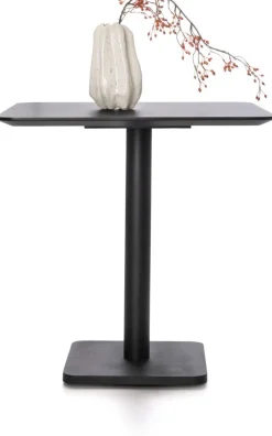 Coco Maison Bistrotafel Brest Marmer Lichtgrijs/Zwart 75x75cm