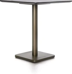 Coco Maison Bistrotafel Brest Marmer Lichtgrijs/Goud 75x75cm