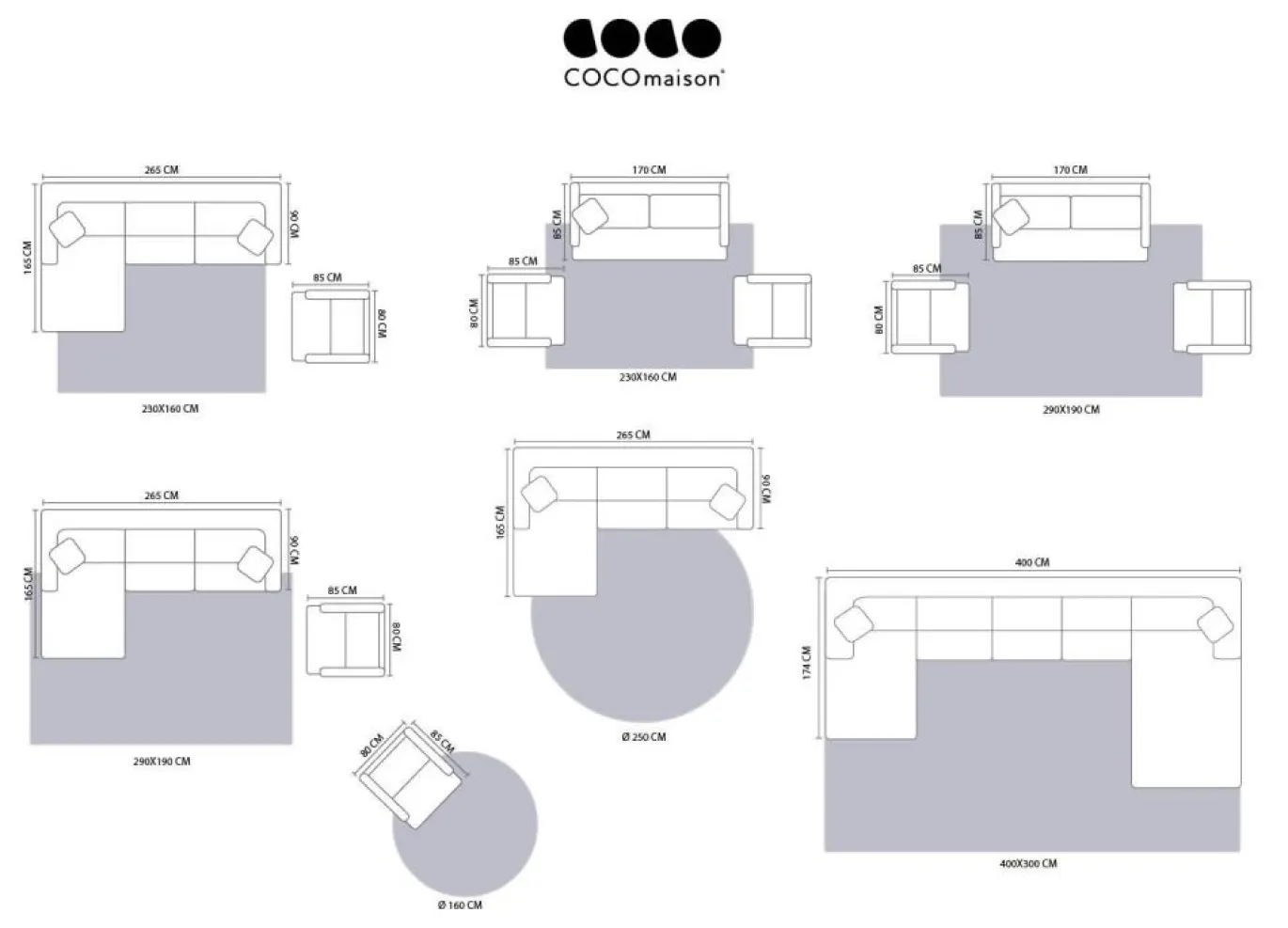 Coco Maison Vloerkleed Asta Crème Ø250cm