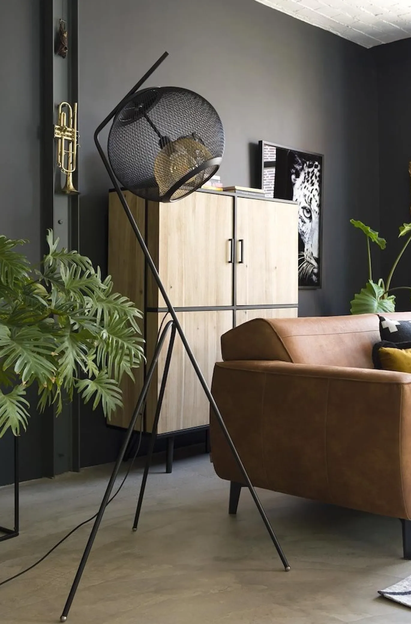 Coco Maison Vloerlamp Marco 1-Lichts Zwart