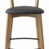 Counter Stoel Pero Zwart/Naturel Eiken - Giga Living