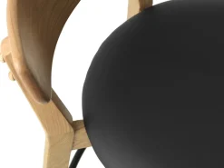 Counter Stoel Pero Zwart/Naturel Eiken - Giga Living