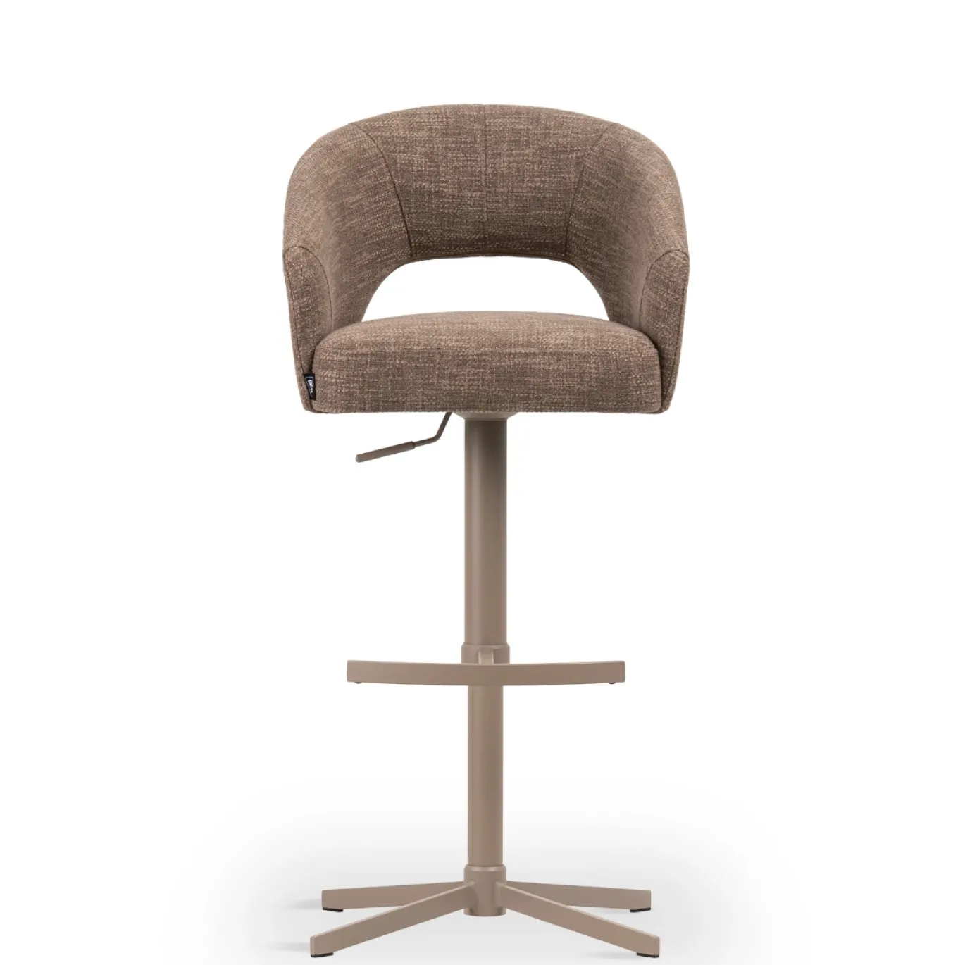 DÉJA Barstoel Ines Cross Draaibaar Donkerbruin/Taupe Isoldo