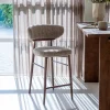 DÉJA Barstoel Milan Taupe/Walnoot