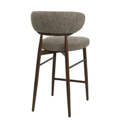 DÉJA Barstoel Milan Taupe/Walnoot