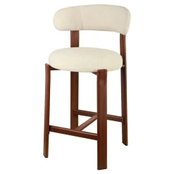 DÉJA Barstoel Märsta Beige/Walnoot