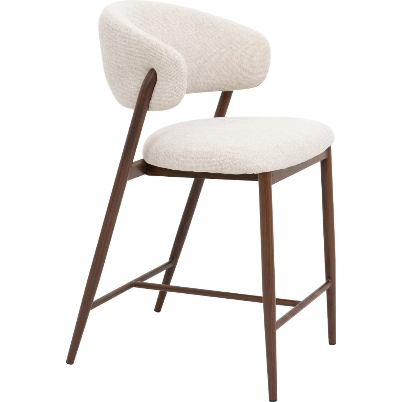 DÉJA Barstoel Skive Beige/Walnoot