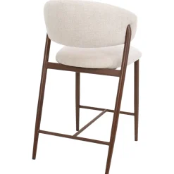 DÉJA Barstoel Skive Beige/Walnoot