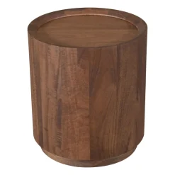 DÉJA Bijzettafel Amber Walnoot Rond 45cm