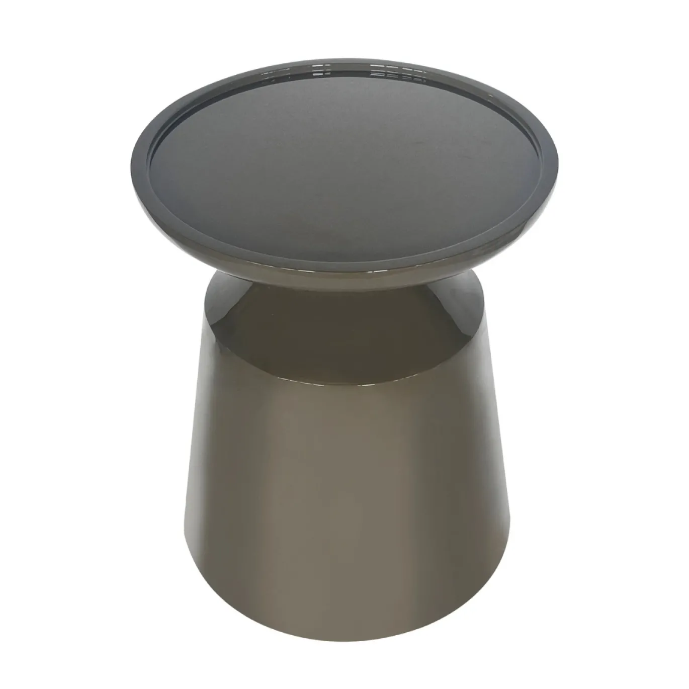DÉJA Bijzettafel Fjell Glossy Kaki Groen Rond 40cm