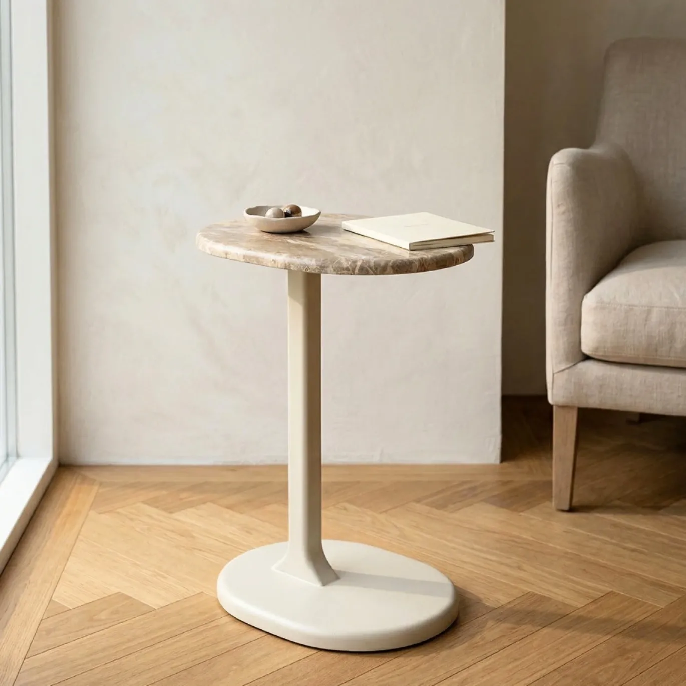 DÉJA Bijzettafel Jurva Beige Marmer